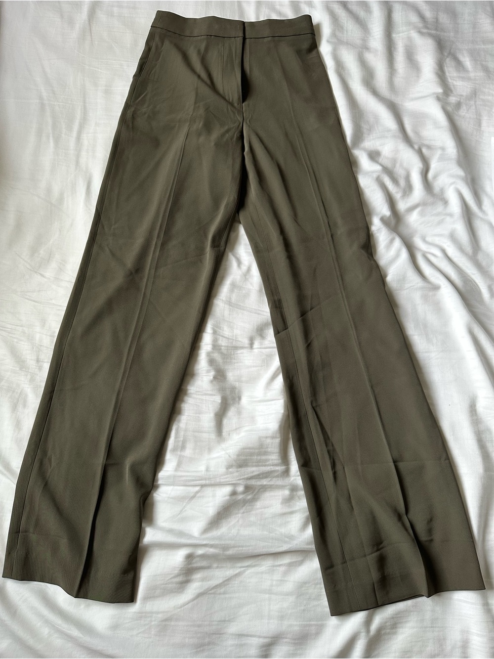 H&M Olive Green Wide-Leg Pants Size 2